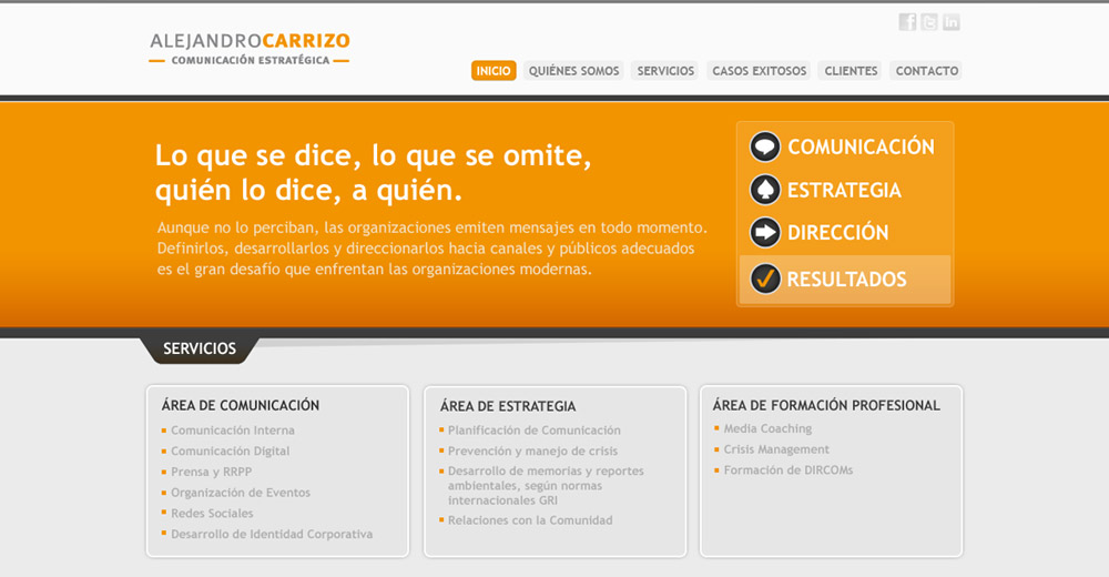Alejandro Carrizo – Sitio Web