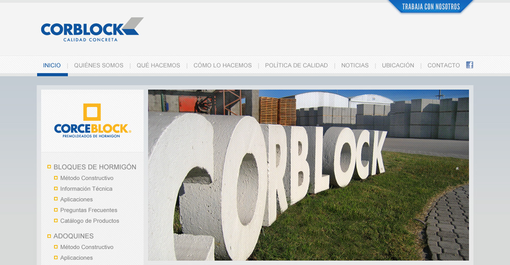 Corblock – Sitio Web